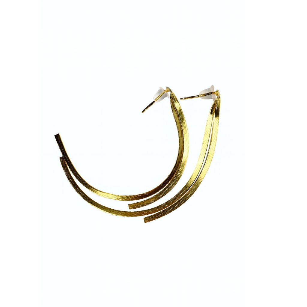 Edelstahl 316L Hängerohrringe 18 Karat Vergoldung